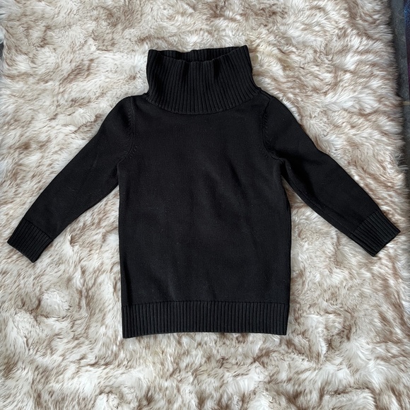 Talbots Petites Black Mock Cowl Neck 3/4 Sleeve Sweater - Picture 1 of 7